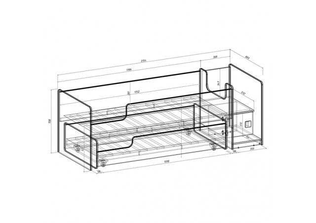 Детская выкатная кровать Легенда К302.41 в Зеленогорске